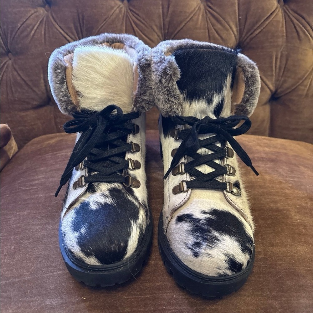 Myra Bag cowhide boots size 10